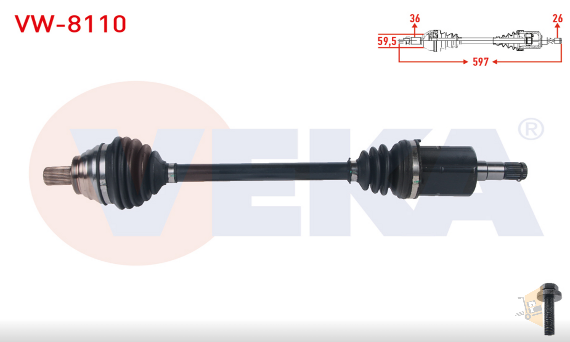 AKS KOMPLE SOL (OTOMATİK) - 1.6 FSI BLF BLP GOLF5 PASSAT OCTAVİA 1K0407451EX