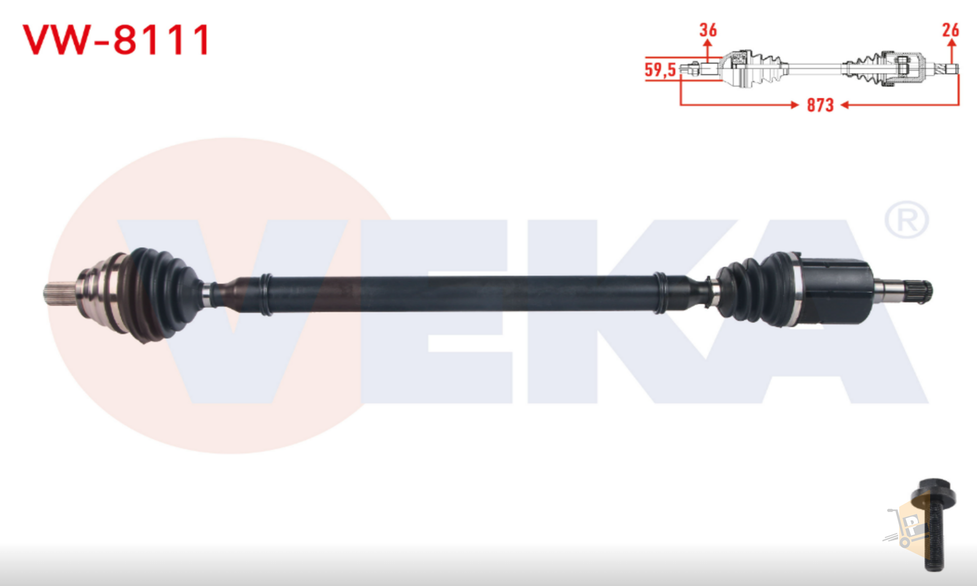AKS KOMPLE SAĞ (OTOMATiK) - 1.6 CWVA BSE BGU GOLF5 7 1K0407272KE