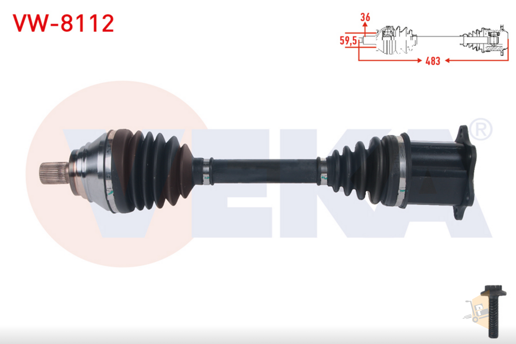 AKS KOMPLE SOL (OTOMATİK) - 1.9 2.0 TDI BJB BLS BKP CBAB BKD BMN GOLF5 6 CADDY3 PASSAT A3 Q3 SUPERB OCTAVİA TOLEDO ALTEA 3Q0407271AC