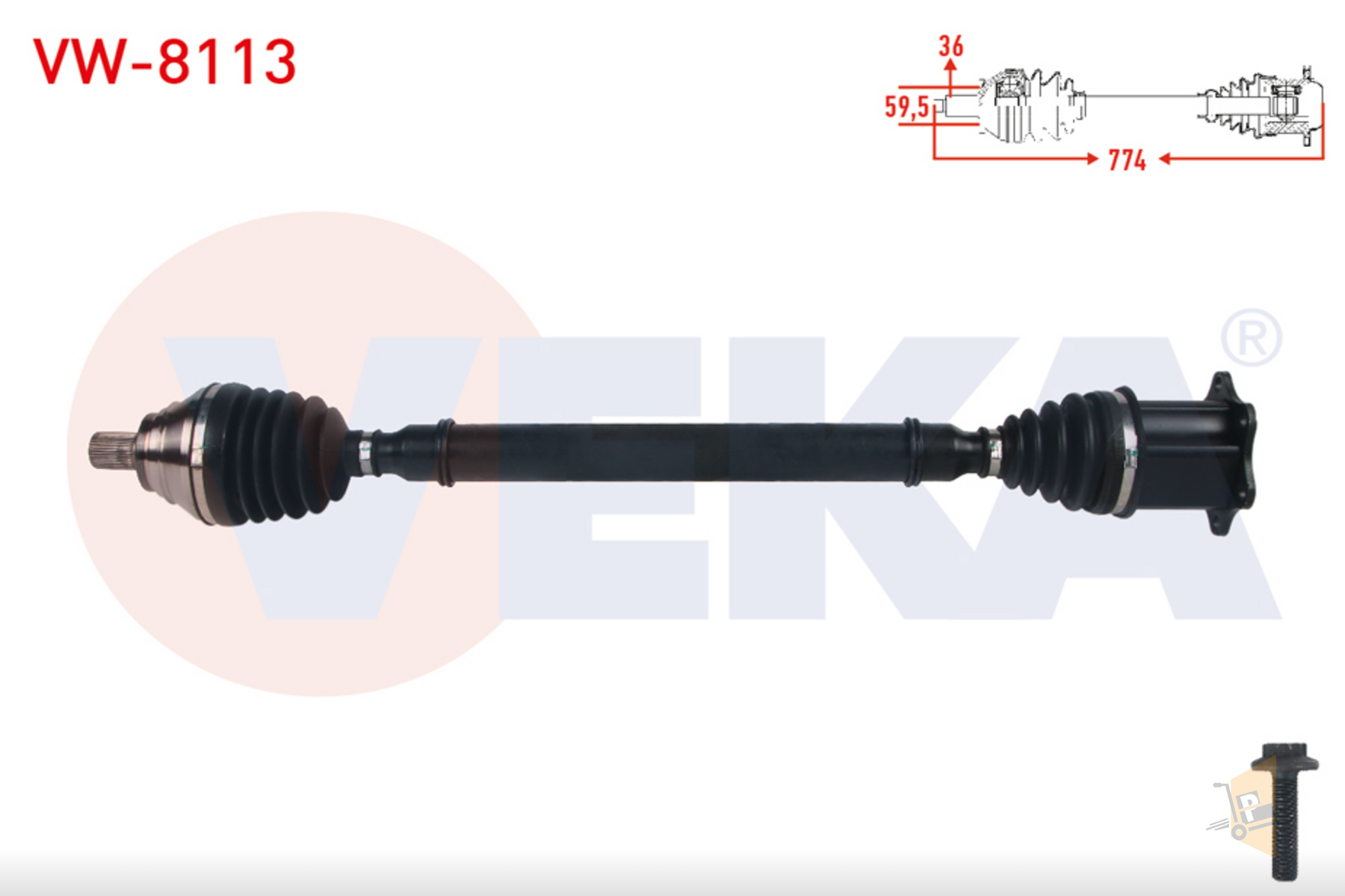 AKS KOMPLE SAĞ (OTOMATİK) - 2.0 TDI CRLB DFGA DSRB DDAA DFCA DFHA CUPA PASSAT ART SUPERB 3Q0407762HX