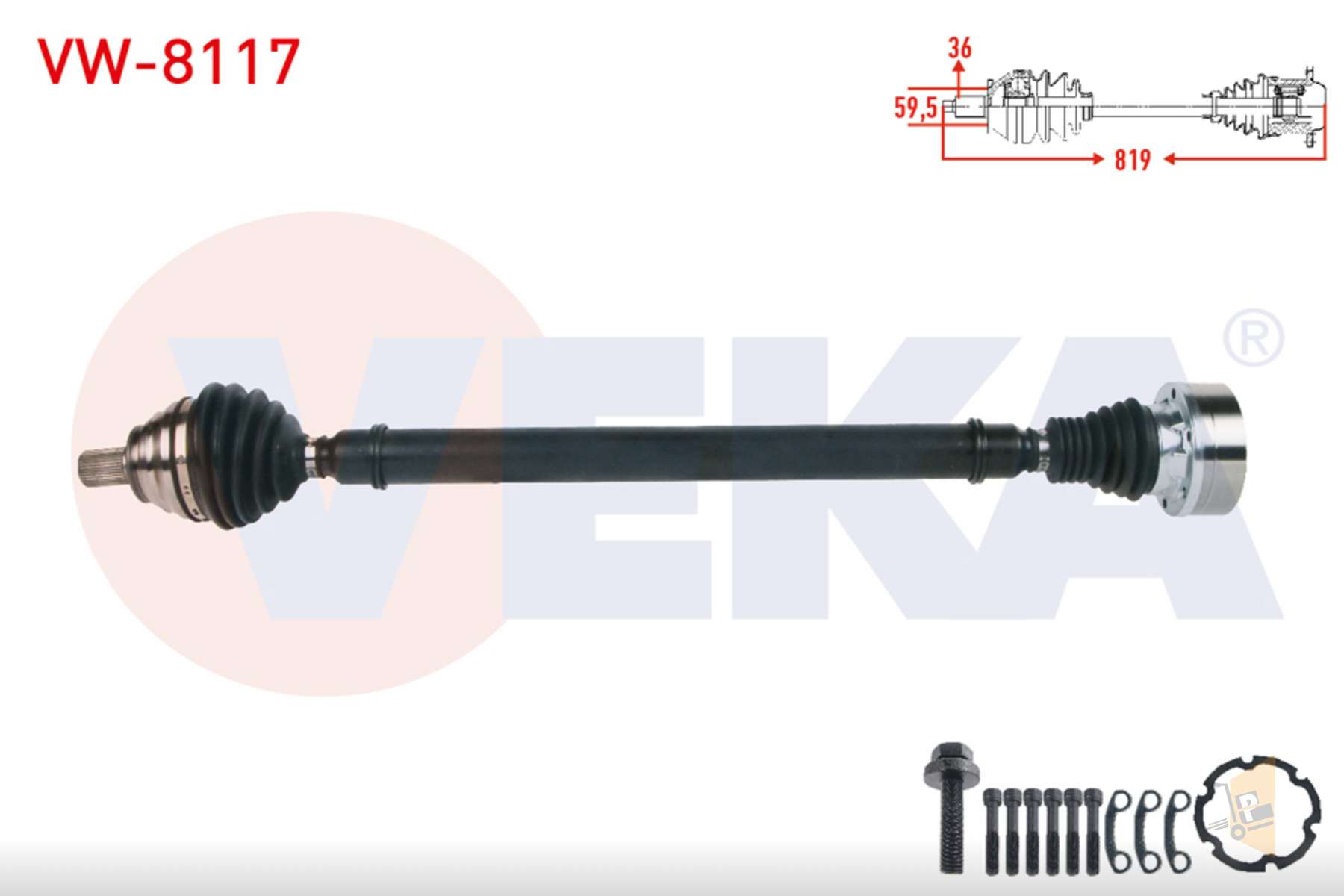 KOMPLE AKS SAĞ - 1.2 TSI CJZA CJZB GOLF7 13> 5Q0407272C