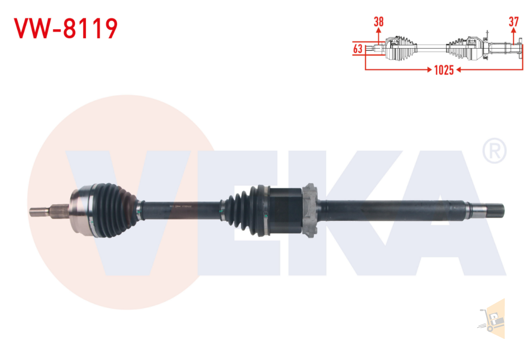AKS KOMPLE SAĞ (OTOMATİK) - 2.0 TDI CAAC CXFA CXHA CFCA T6