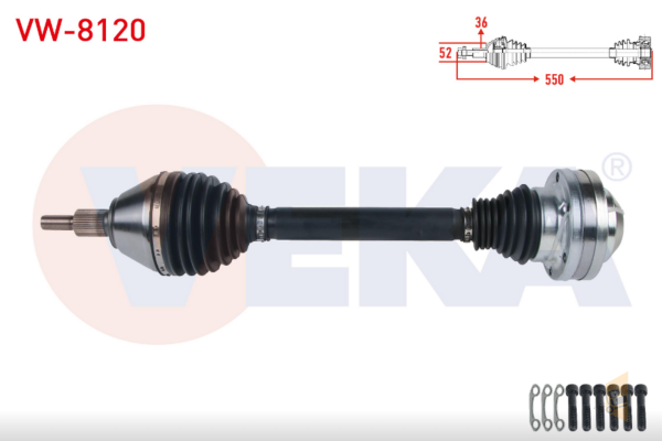 AKS KOMPLE ÖN SOL (OTOMATİK) - 1.4 TDİ CUSB POLO FABİA