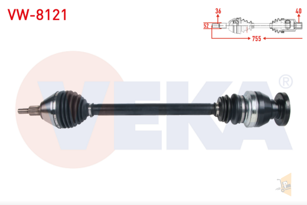 AKS KOMPLE SAĞ (OTOMATİK) - 1.4 TDI CUSB POLO A1 IBIZA TOLEDO RAPİD