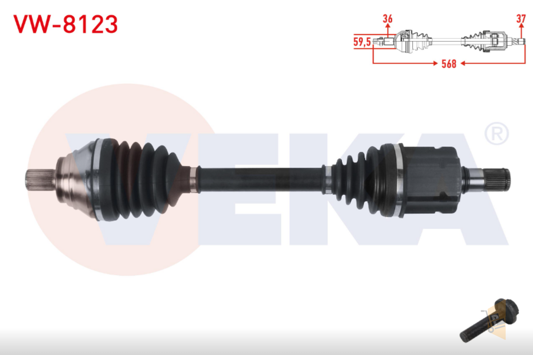 AKS KOMPLE SOL (OTOMATİK) - 2.0 TDI 2.0 TFSI CRLB CUAA DFCA CHHB PASSAT ART TİGUAN A3 SUPERB KRQ KODEQ