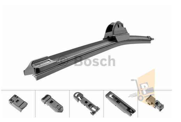 SİLECEK SÜPÜRGESİ ÖN - MUZ TİPİ - TEKLİ SİLECEK - 500 MM AEROECO ( 3 APARTLI )