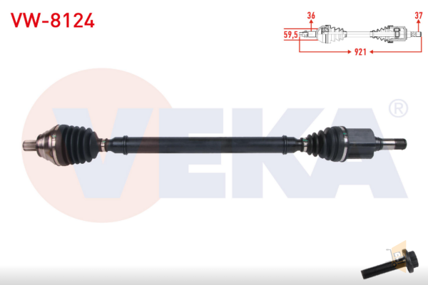 AKS KOMPLE SAĞ (OTOMATİK) - 2.0 TDI CRLB DFGA DSRA PASSAT TİGUAN ART Q3 SUPERB KODEQ