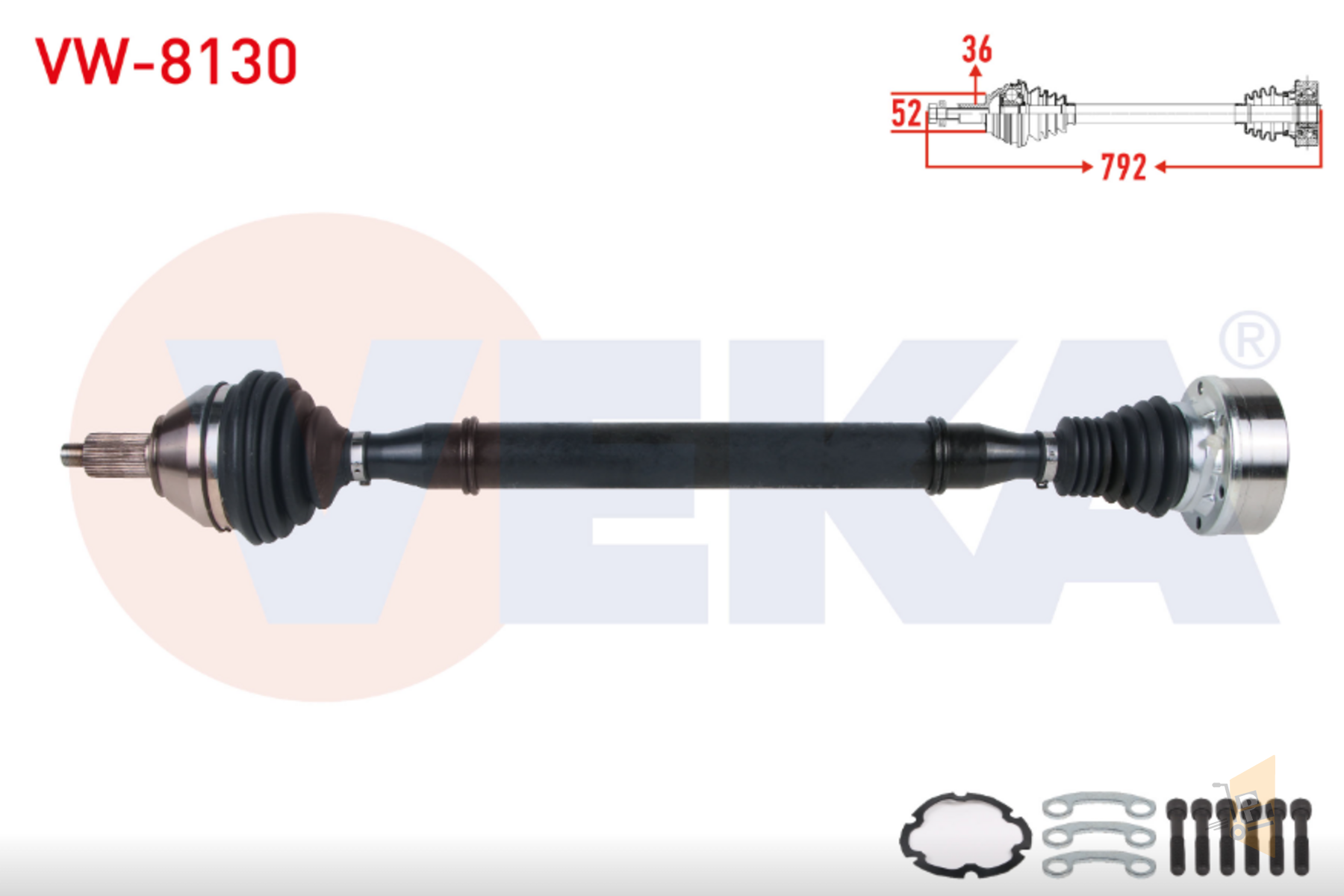 AKS KOMPLE SAĞ (MANUEL) - 1.4 TDI CUSA CUSB CUTA CYZA POLO A1 IBIZA TOLEDO RAPİD FABİA
