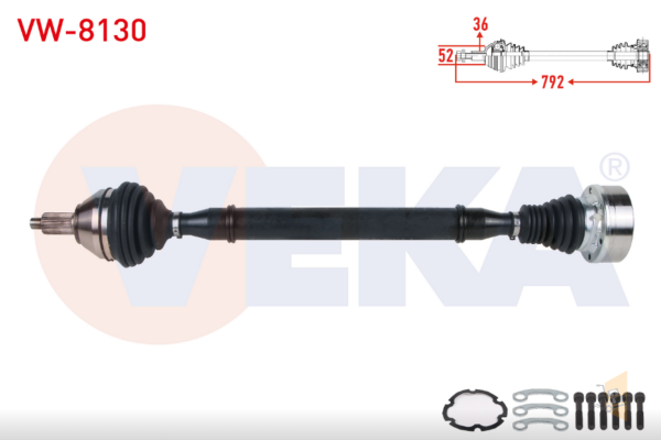 AKS KOMPLE SAĞ (MANUEL) - 1.4 TDI CUSA CUSB CUTA CYZA POLO A1 IBIZA TOLEDO RAPİD FABİA