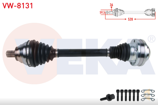 AKS KOMPLE SOL (OTOMATİK) - 1.4 TSI CAXA CTHD CKMA CAVD GOLF6 PASSAT CC A3 OCTAVİA