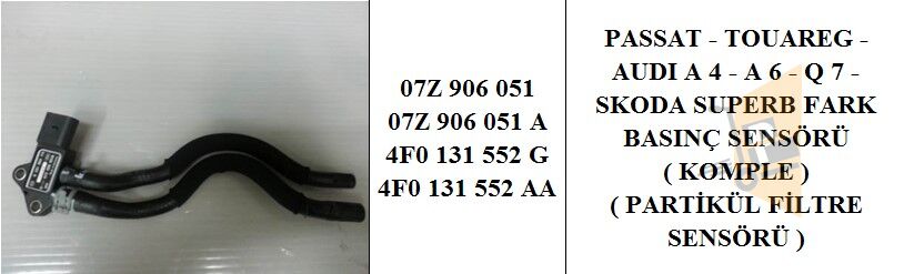 BASINÇ SENSÖRÜ - 1.6 TDİ 1.9 TDİ 2.5 TDİ AXB AXD BJK BJM CAYC BXE T5 CRAFTER GOLF5 PASSAT A3 LEON