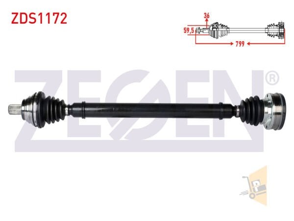 AKS KOMPLE ÖN SAĞ - 1.6 BGU BSE GOLF5 GOLF6 JETTA A3 LEON