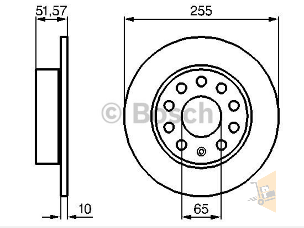 FREN DİSKİ AYNA ARKA - 253X10 - JETTA CADDY PASSAT GOLF
