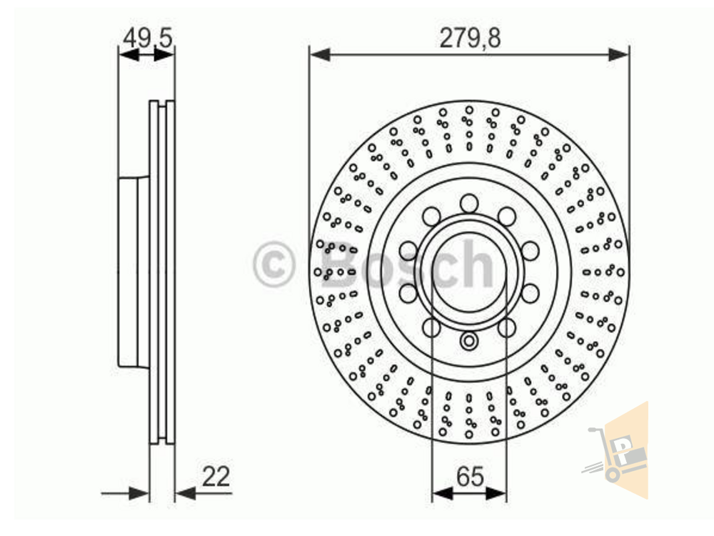 FREN DİSKİ AYNA ÖN - 280X22 - BSE BLG GOLF JETTA