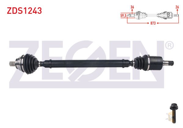 AKS KOMPLE ÖN SAĞ (OTOMATİK) - 1.9 TDİ 2.0 TDİ BLS BKP BKD BKC GOLF5 JETTACADDY PASSAT