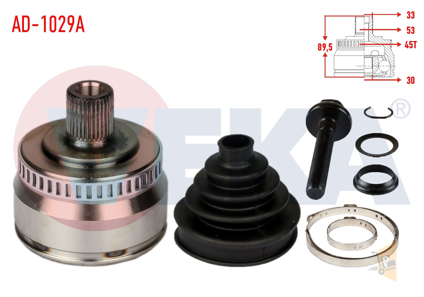 AKS KAFASI DIŞ - 1.8 1.8 T ADR AEB APU AWT PASSAT A4 A6 3B0498099D